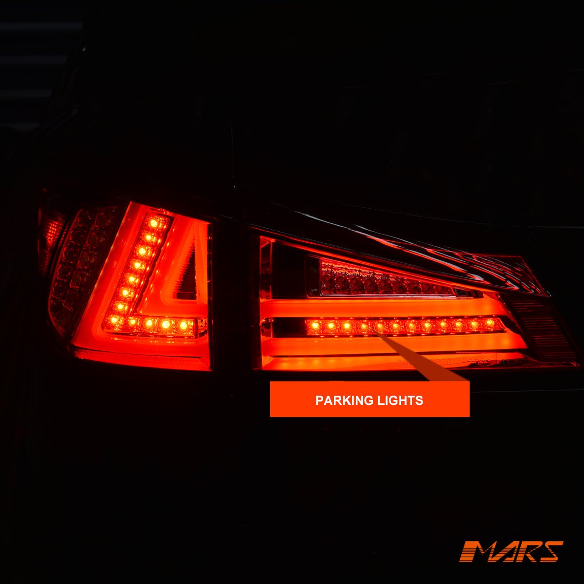 Full Smoked 3D Stripe Full LED Tail Lights for Lexus ISF IS250 IS350 XE20 2005 - 2013 - Mars Performance