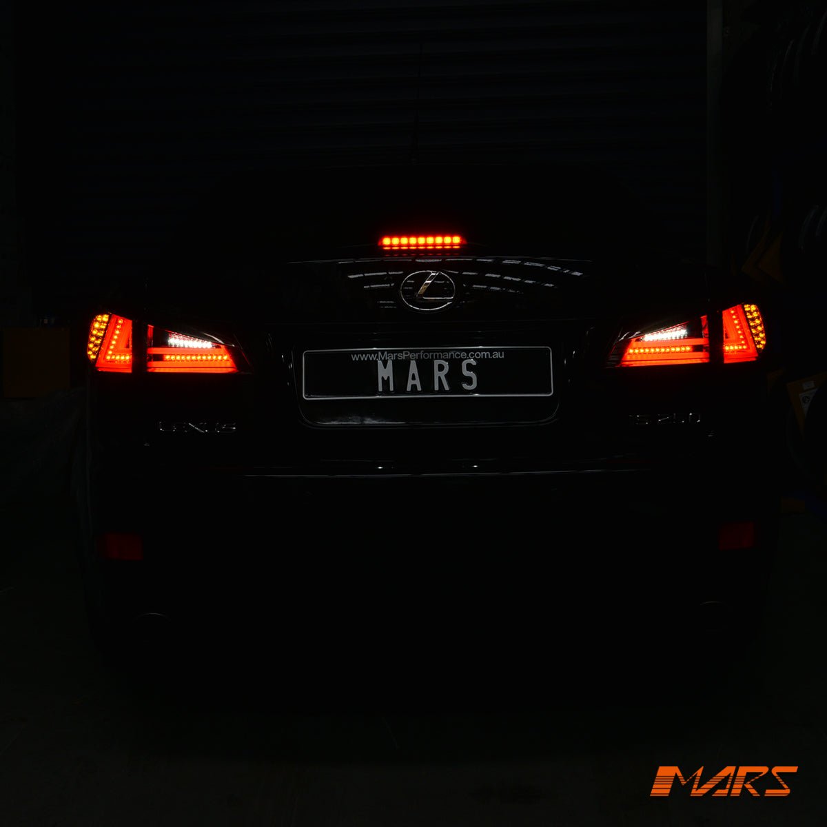 Full Smoked 3D Stripe Full LED Tail Lights for Lexus ISF IS250 IS350 XE20 2005 - 2013 - Mars Performance