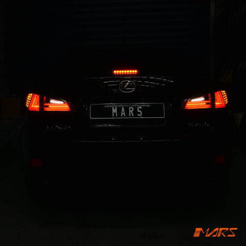 Full Smoked 3D Stripe Full LED Tail Lights for Lexus ISF IS250 IS350 XE20 2005 - 2013 - Mars Performance