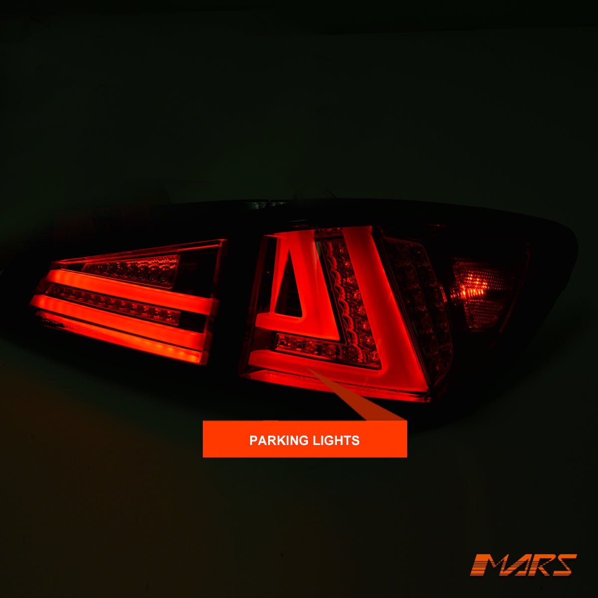 Full Smoked 3D Stripe Full LED Tail Lights for Lexus ISF IS250 IS350 XE20 2005 - 2013 - Mars Performance
