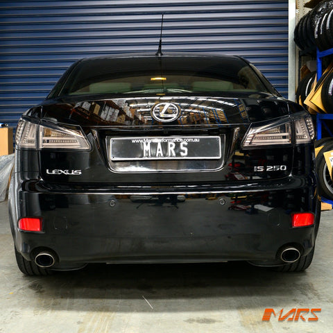Full Smoked 3D Stripe Full LED Tail Lights for Lexus ISF IS250 IS350 XE20 2005 - 2013 - Mars Performance