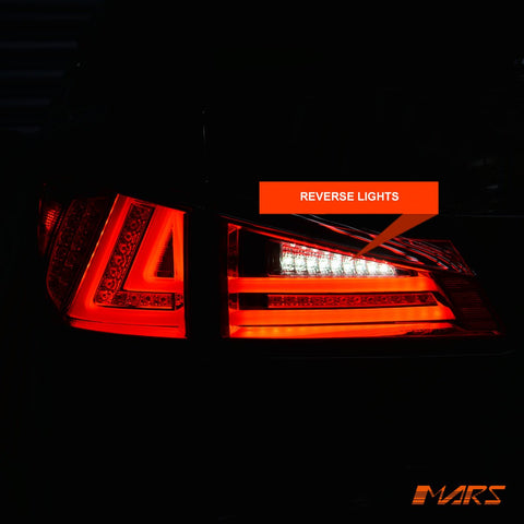 Full Smoked 3D Stripe Full LED Tail Lights for Lexus ISF IS250 IS350 XE20 2005 - 2013 - Mars Performance