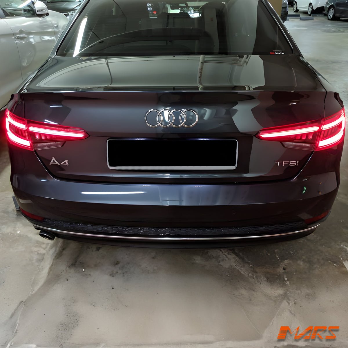 Full Smoked Blackline Style LED Tail lights for AUDI A4 S4 B9 Sedan 2016 - 2019 - Mars Performance