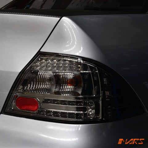 Full Smoked LED Tail lights for Mitsubishi Lancer CH 2003 - 2007 Sedan - Mars Performance