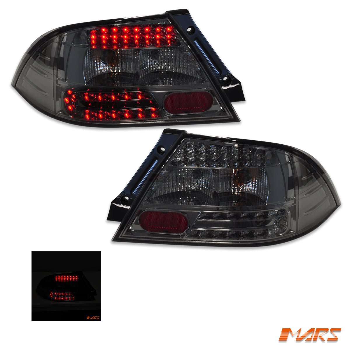 Full Smoked LED Tail lights for Mitsubishi Lancer CH 2003 - 2007 Sedan - Mars Performance