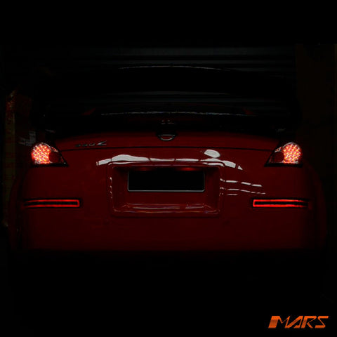 Full Smoked LED Tail lights for Nissan 350Z Z33 FairLady 2003 - 2005 Series 1 - Mars Performance