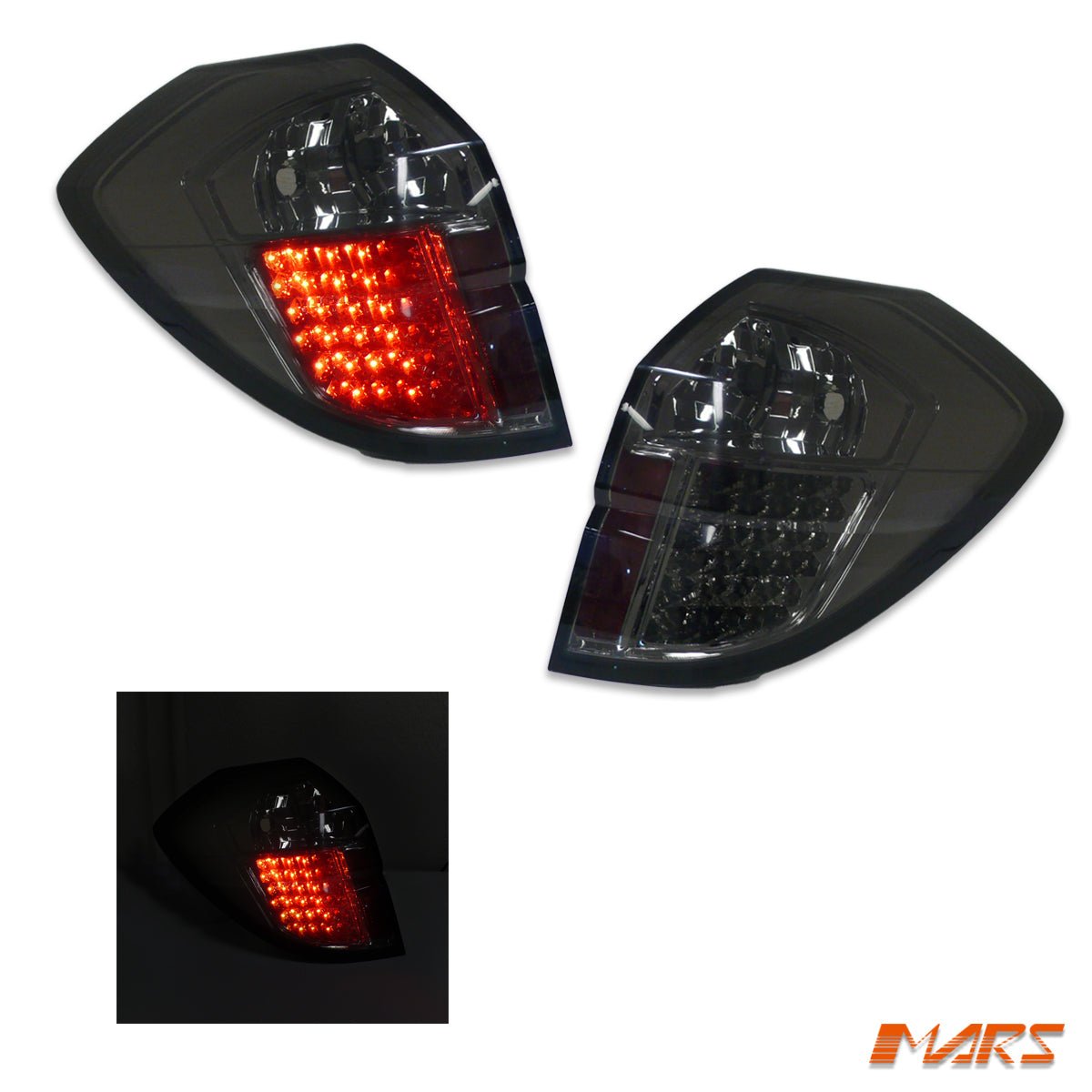 Full Smoked LED Tail lights for Subaru 4GEN Liberty Legacy OutBack 2003 - 2009 Wagon - Mars Performance