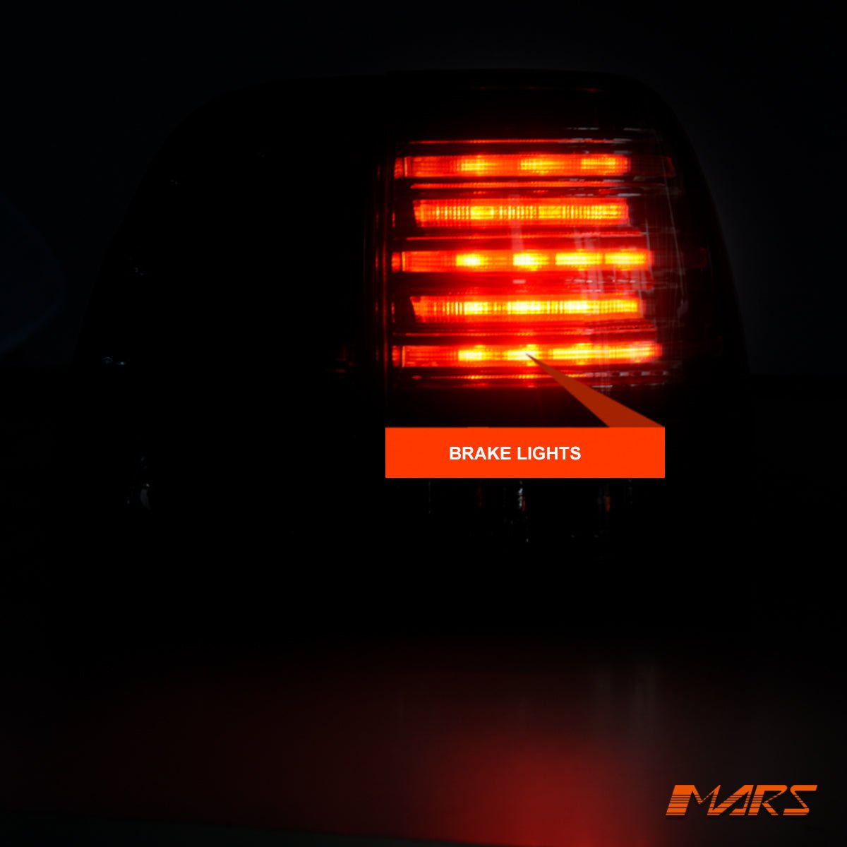 Full Smoked LED Tail Lights for TOYOTA LANDCRUISER FJ100 LC100 105 1998 - 2007 - Mars Performance