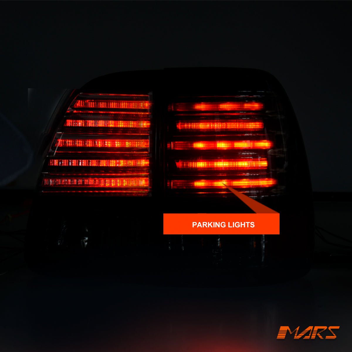 Full Smoked LED Tail Lights for TOYOTA LANDCRUISER FJ100 LC100 105 1998 - 2007 - Mars Performance