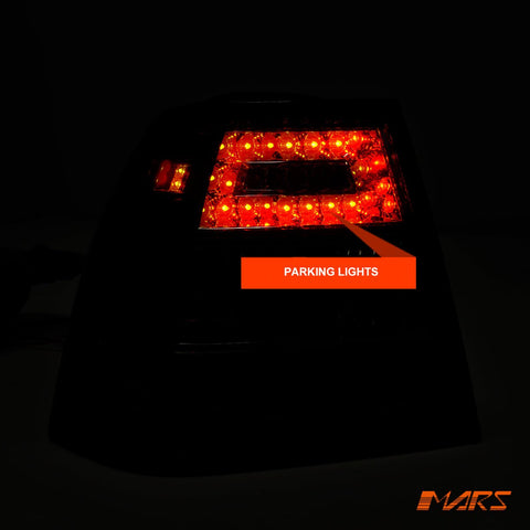 Full Smoked LED Tail lights for VolksWagen Bora & Jetta MK4 1998 - 2004 - Mars Performance