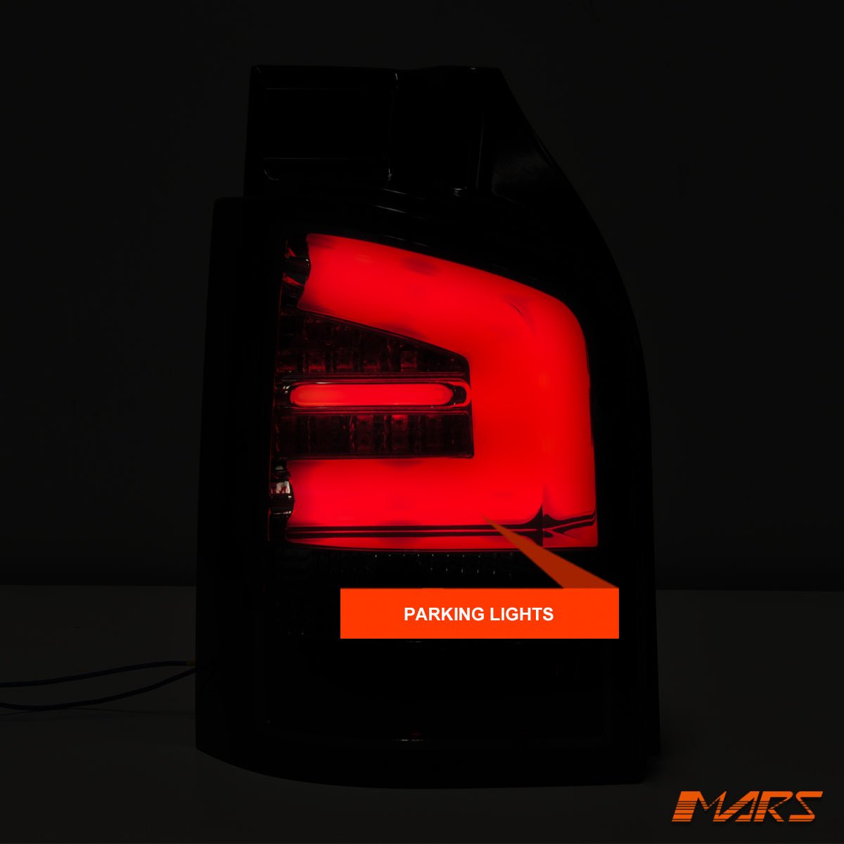 Full Smoked LED Tail lights with LED Indicators for Volkswagen VW Transporter T5 T5.1 2004 - 2015 - Mars Performance