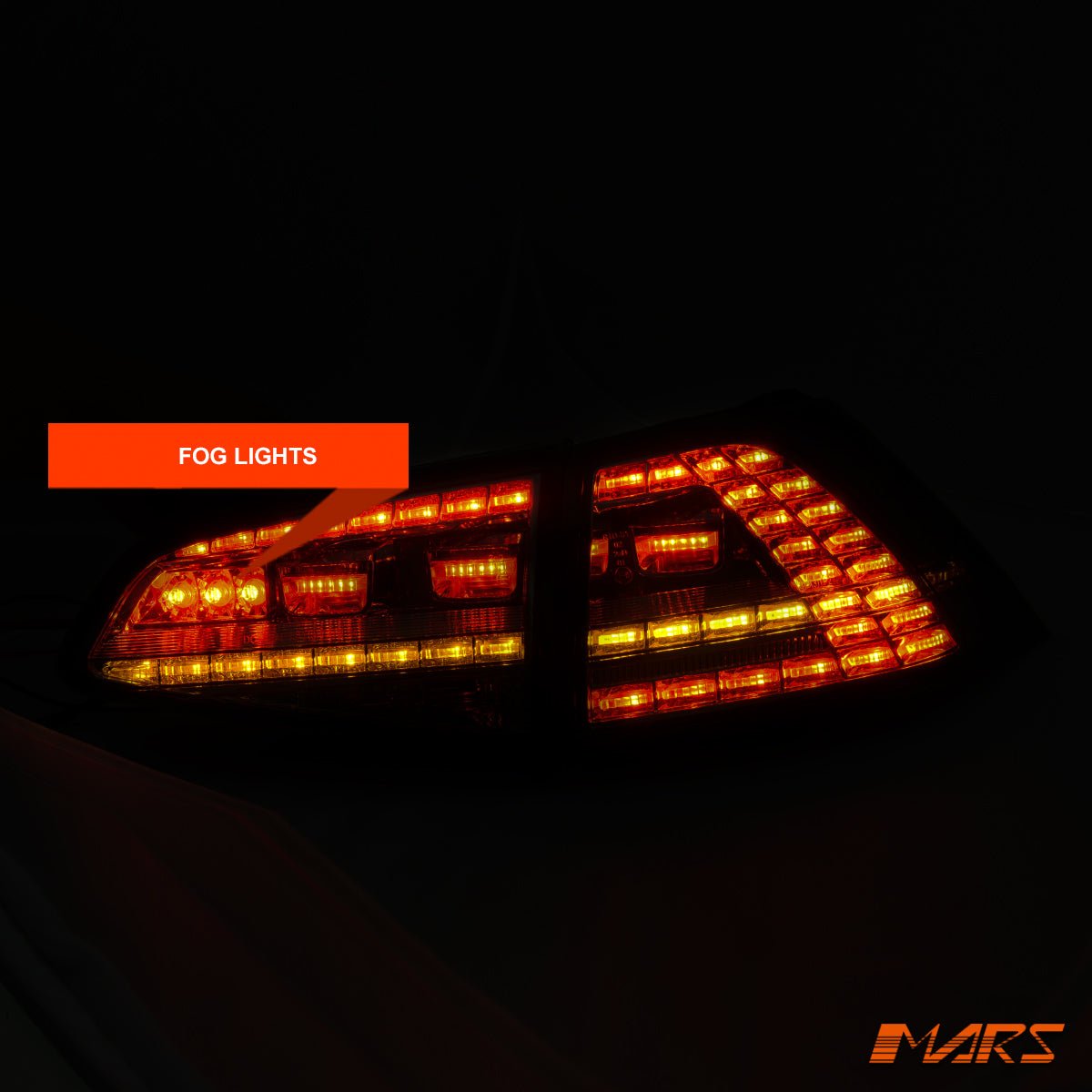 Full Smoked R Style LED Tail lights for Volkswagen VW Golf VII MK - 7 Hatch 2012 - 2017 - Mars Performance