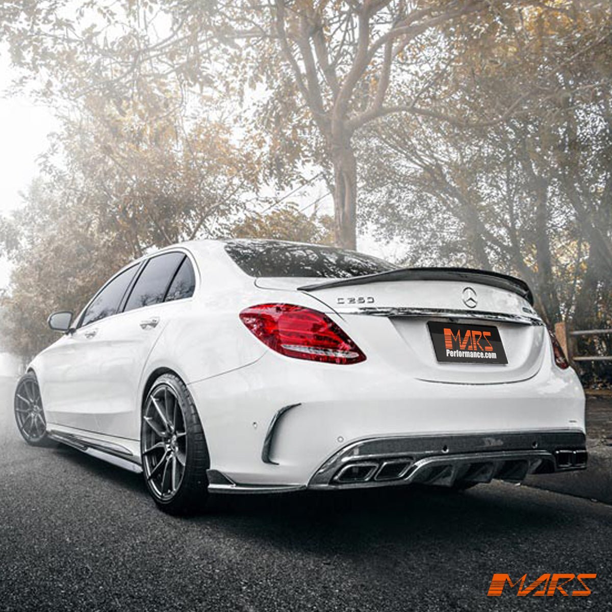 Future Design Carbon Fibre Rear Bumper Bar Diffuser Bodykit for Mercedes - Benz C63 & C63 - S AMG W205 Sedan & S205 Wagon MY15 - MY18 - Mars Performance