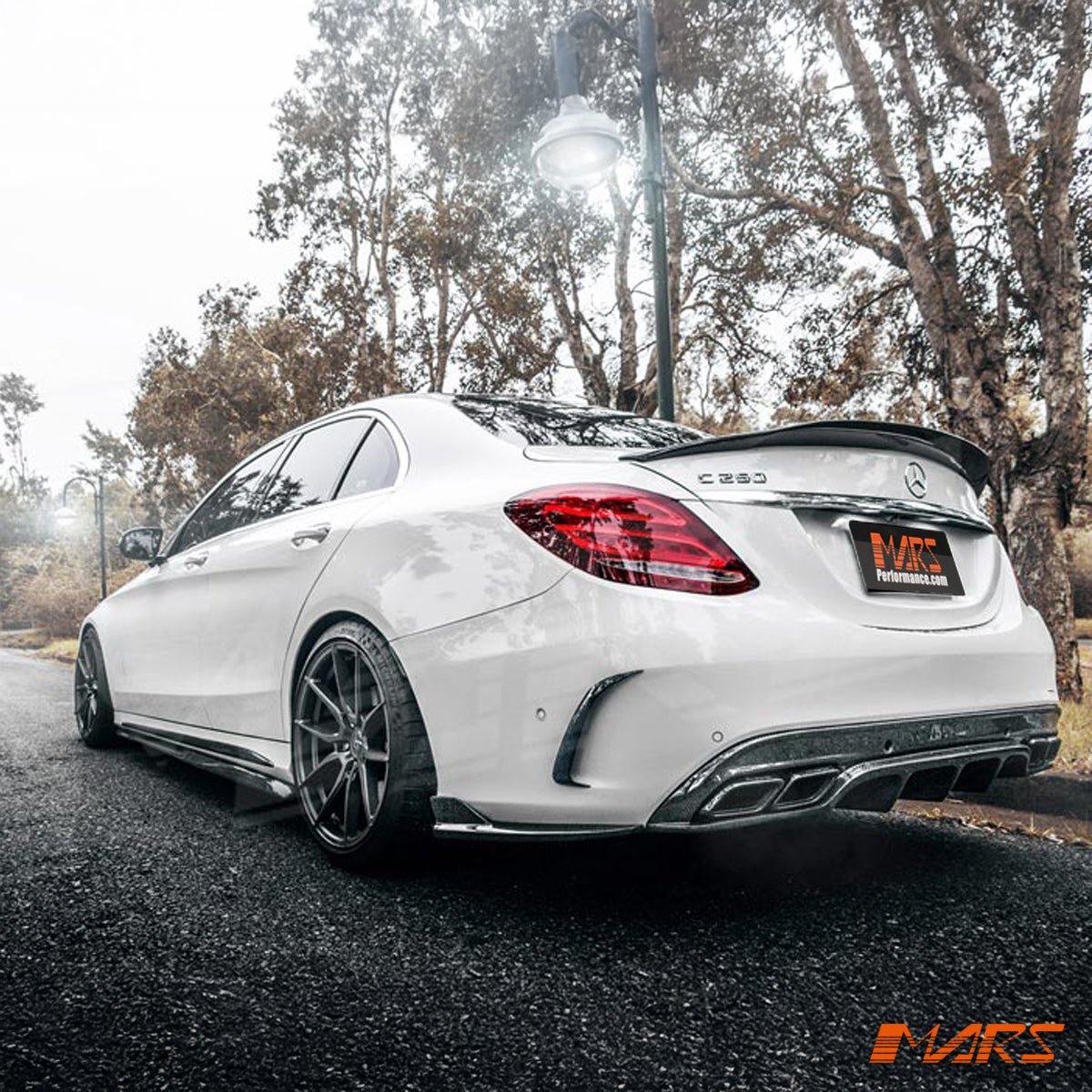 Future Design Carbon Fibre Rear Bumper Bar Diffuser Bodykit for Mercedes - Benz C63 & C63 - S AMG W205 Sedan & S205 Wagon MY15 - MY18 - Mars Performance