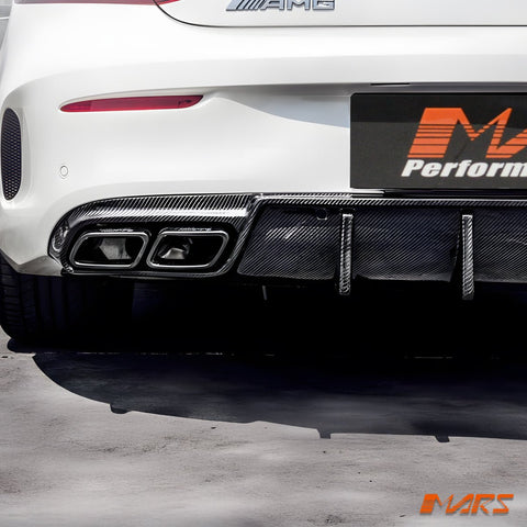 Future Design Carbon Fibre Rear Bumper bar Diffuser for Mercedes - Benz MY16 - MY18 C - Class C205 A205 AMG Package & C43 C63 - S - Mars Performance