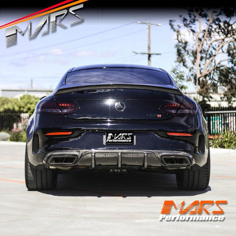 Future Design Carbon Fibre Rear Bumper bar Diffuser for Mercedes - Benz MY16 - MY18 C - Class C205 A205 AMG Package & C43 C63 - S - Mars Performance