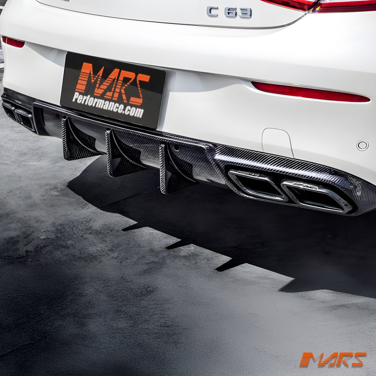 Future Design Carbon Fibre Rear Bumper bar Diffuser for Mercedes - Benz MY16 - MY18 C - Class C205 A205 AMG Package & C43 C63 - S - Mars Performance