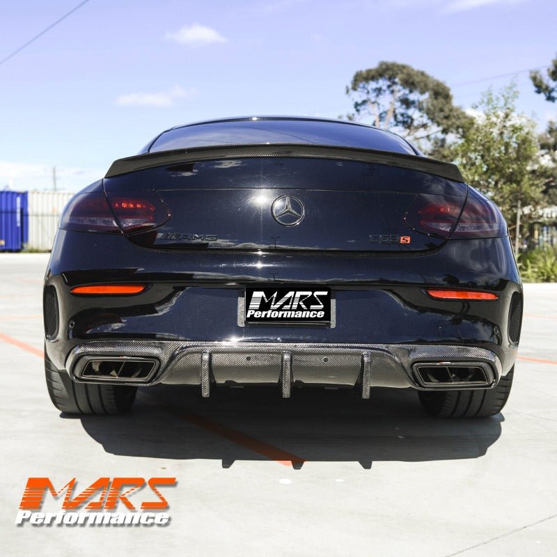 Future Design Carbon Fibre Rear Bumper bar Diffuser for Mercedes - Benz MY16 - MY18 C - Class C205 A205 AMG Package & C43 C63 - S - Mars Performance