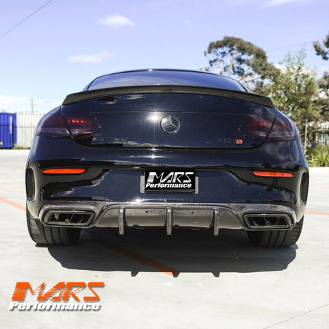 Future Design Carbon Fibre Rear Bumper bar Diffuser for Mercedes - Benz MY16 - MY18 C - Class C205 A205 AMG Package & C43 C63 - S - Mars Performance