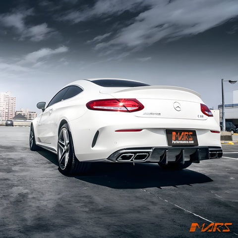Future Design Carbon Fibre Rear Bumper bar Diffuser for Mercedes - Benz MY16 - MY18 C - Class C205 A205 AMG Package & C43 C63 - S - Mars Performance
