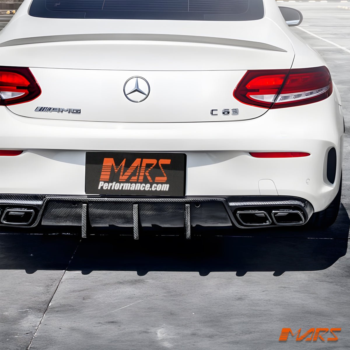 Future Design Carbon Fibre Rear Bumper bar Diffuser for Mercedes - Benz MY16 - MY18 C - Class C205 A205 AMG Package & C43 C63 - S - Mars Performance