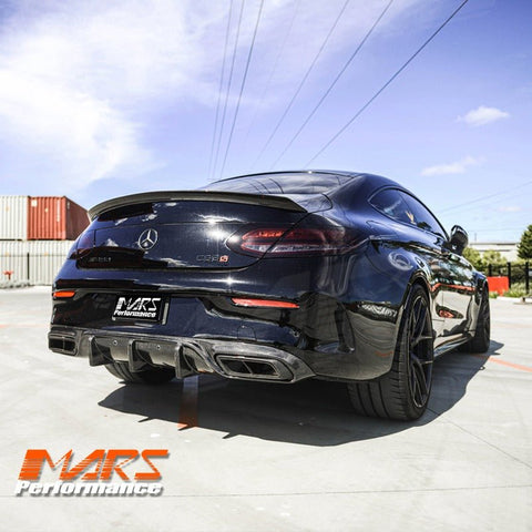 Future Design Carbon Fibre Rear Bumper bar Diffuser for Mercedes - Benz MY16 - MY18 C - Class C205 A205 AMG Package & C43 C63 - S - Mars Performance