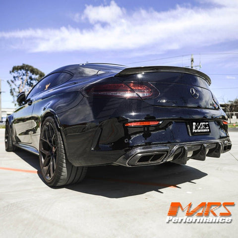 Future Design Carbon Fibre Rear Bumper bar Diffuser for Mercedes - Benz MY16 - MY18 C - Class C205 A205 AMG Package & C43 C63 - S - Mars Performance