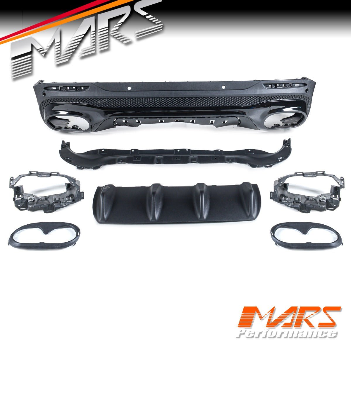 GLB45 Style Rear Diffuser Bodykit for Mercedes - Benz GLB - Class X247 with AMG Sport Bumper Bar & GLB35 - Mars Performance