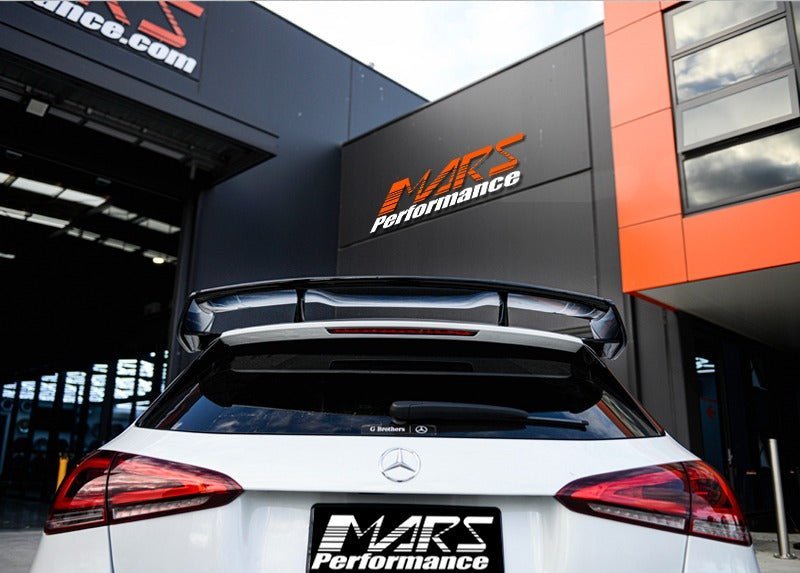 Gloss Black Rear Boot Roof Spoiler For Mercedes A Class W177 2018+ - A45 AMG Style, ABS, Made In UK