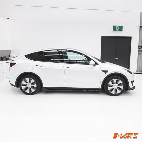 Gloss Black Aero DYNAMIC Lower Side Skirts Lip Spoiler BodyKit for Tesla Model Y 2022 - 2024 - Mars Performance