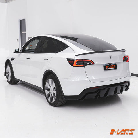 Gloss Black Aero DYNAMIC Lower Side Skirts Lip Spoiler BodyKit for Tesla Model Y 2022 - 2024 - Mars Performance