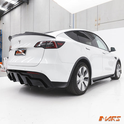 Gloss Black Aero DYNAMIC Lower Side Skirts Lip Spoiler BodyKit for Tesla Model Y 2022 - 2024 - Mars Performance