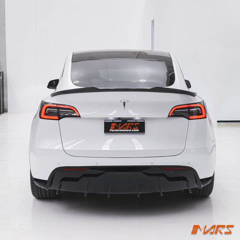 Gloss Black Aero DYNAMIC Rear Trunk Boot lip Spoiler BodyKit for Tesla Model Y 2022 - 2024 - Mars Performance