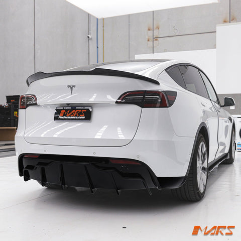 Gloss Black Aero DYNAMIC Rear Trunk Boot lip Spoiler BodyKit for Tesla Model Y 2022 - 2024 - Mars Performance