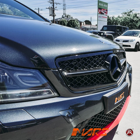 Gloss Black AMG C63 Style Front Bumper Bar Grille Grill Bodykit for Mercedes - Benz C - Class W204 Sedan & C204 Coupe 2007 - 2014 - Mars Performance