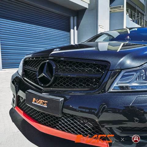 Gloss Black AMG C63 Style Front Bumper Bar Grille Grill Bodykit for Mercedes - Benz C - Class W204 Sedan & C204 Coupe 2007 - 2014 - Mars Performance