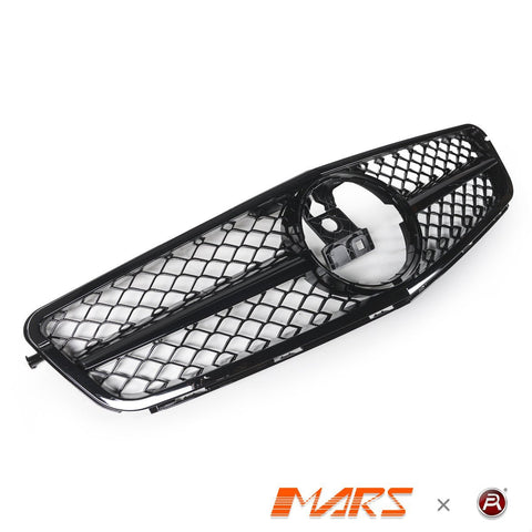 Gloss Black AMG C63 Style Front Bumper Bar Grille Grill Bodykit for Mercedes - Benz C - Class W204 Sedan & C204 Coupe 2007 - 2014 - Mars Performance