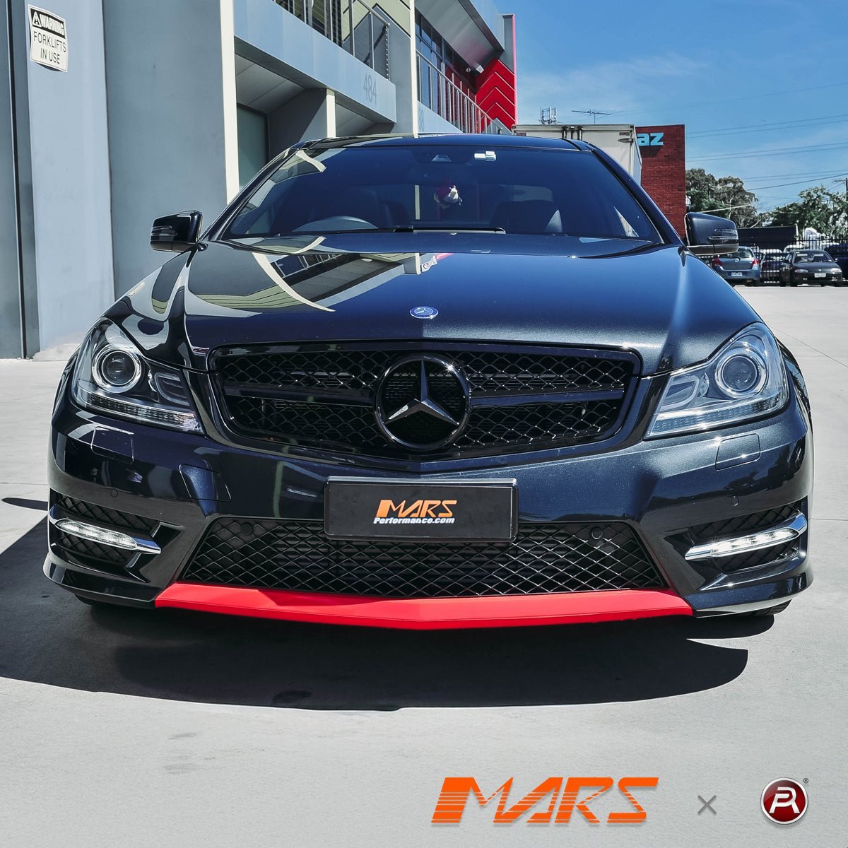 Gloss Black AMG C63 Style Front Bumper Bar Grille Grill Bodykit for Mercedes - Benz C - Class W204 Sedan & C204 Coupe 2007 - 2014 - Mars Performance