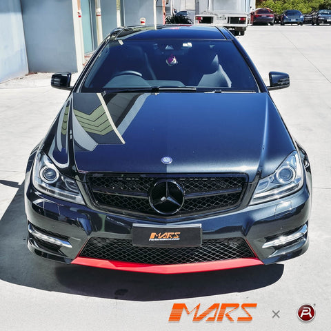 Gloss Black AMG C63 Style Front Bumper Bar Grille Grill Bodykit for Mercedes - Benz C - Class W204 Sedan & C204 Coupe 2007 - 2014 - Mars Performance