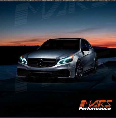 Gloss Black AMG E63 Style Front Bumper Bar Grille Grill Bodykit for Mercedes - Benz E - Class W212 2014 - 2016 - Mars Performance