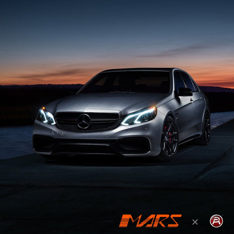 Gloss Black AMG E63 Style Front Bumper Bar Grille Grill Bodykit for Mercedes - Benz E - Class W212 2014 - 2016 - Mars Performance