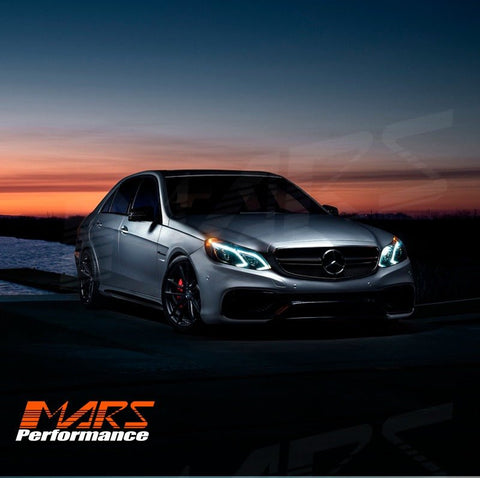 Gloss Black AMG E63 Style Front Bumper Bar Grille Grill Bodykit for Mercedes - Benz E - Class W212 2014 - 2016 - Mars Performance