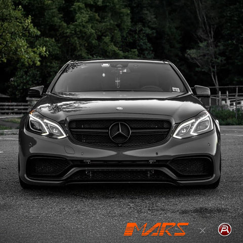 Gloss Black AMG E63 Style Front Bumper Bar Grille Grill Bodykit for Mercedes - Benz E - Class W212 2014 - 2016 - Mars Performance