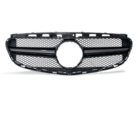 Gloss Black AMG E63 Style Front Bumper Bar Grille Grill Bodykit for Mercedes - Benz E - Class W212 2014 - 2016 - Mars Performance