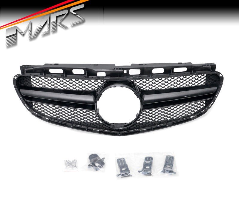 Gloss Black AMG E63 Style Front Bumper Bar Grille Grill Bodykit for Mercedes - Benz E - Class W212 2014 - 2016 - Mars Performance