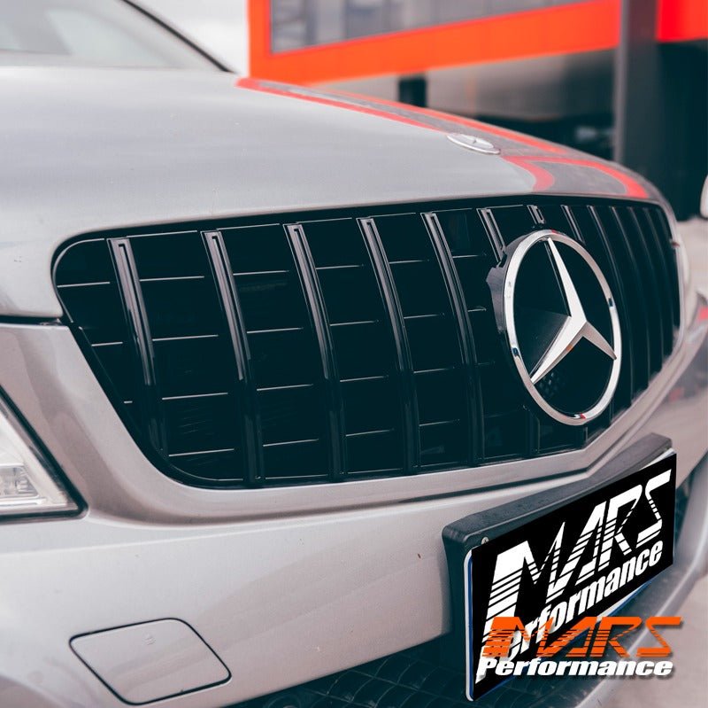 Gloss Black AMG Panamericana Style Front Bumper Bar Grill Grille Bodykit for Mercedes - Benz C - Class W204 Sedan & C204 Coupe 2007 - 2014 - Mars Performance
