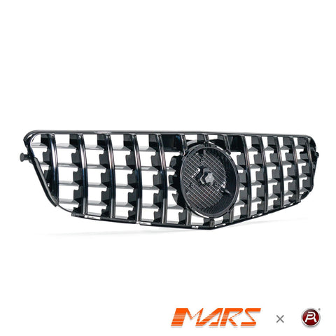 Gloss Black AMG Panamericana Style Front Bumper Bar Grill Grille Bodykit for Mercedes - Benz C - Class W204 Sedan & C204 Coupe 2007 - 2014 - Mars Performance