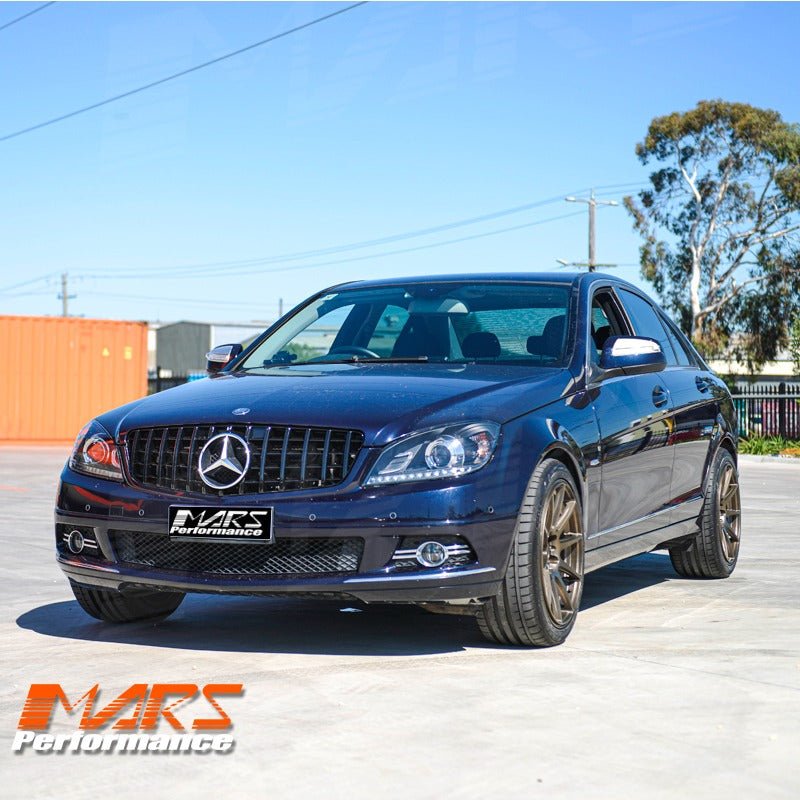 Gloss Black AMG Panamericana Style Front Bumper Bar Grill Grille Bodykit for Mercedes - Benz C - Class W204 Sedan & C204 Coupe 2007 - 2014 - Mars Performance