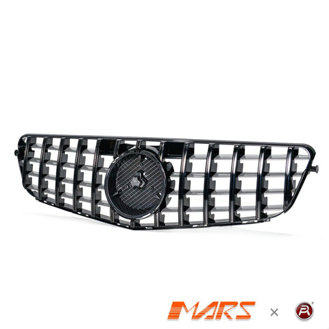 Gloss Black AMG Panamericana Style Front Bumper Bar Grill Grille Bodykit for Mercedes - Benz C - Class W204 Sedan & C204 Coupe 2007 - 2014 - Mars Performance