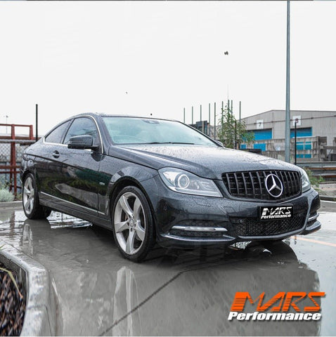 Gloss Black AMG Panamericana Style Front Bumper Bar Grill Grille Bodykit for Mercedes - Benz C - Class W204 Sedan & C204 Coupe 2007 - 2014 - Mars Performance
